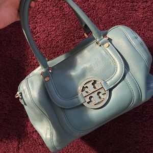Tory Burch handbag, gorgeous bright teal color.